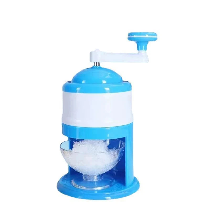 Portable Hand Crank Snow Cone Machine Manual Shaved Ice Maker Perfect for Summer Parties and Slushy Making Kitchen Tools