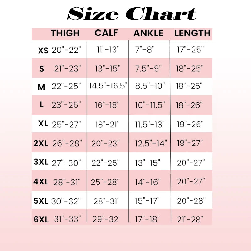 20-30 MmHg Compression Hose for Women & Men Thigh High Length Anti-Embolism Stockings Support Pressure Socks for Varicose Veins