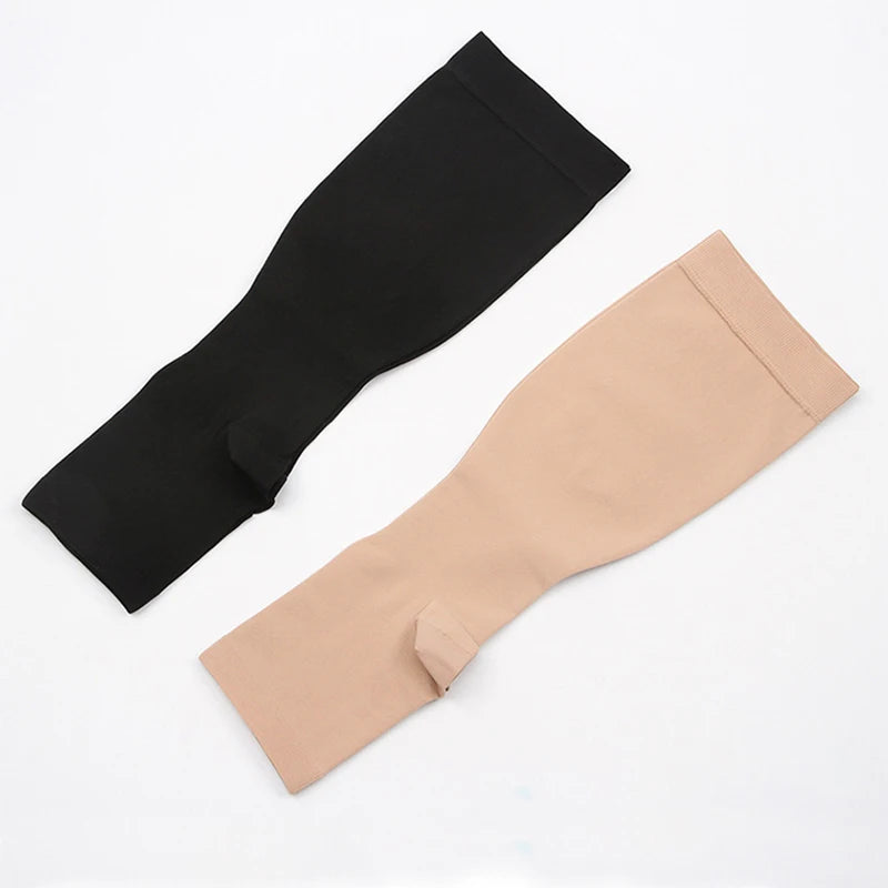 S M L XL XXL XXXL 23~32mmHg Men and Woman Thigh High  Compression Stockings for Varicose Veins Skin tone and black