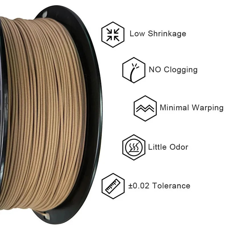 3D Printer Filament PLA Wood Grain 1.75mm Filament 1KG 250G 3D Printing Plastic Materials Filament Walnut Teak Cherry Wood