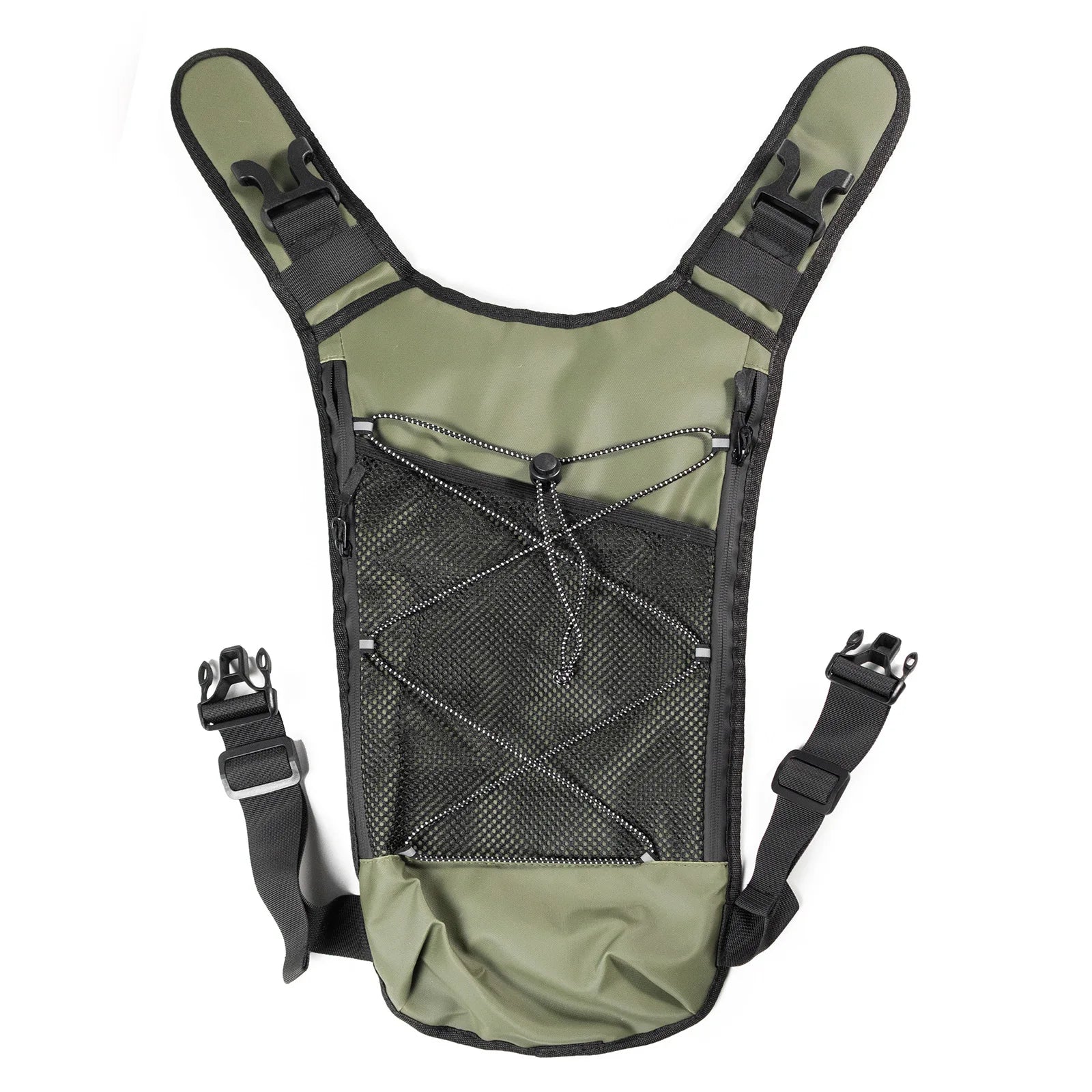 Outdoor Tactical Oxford Chest Bag with Zipper Closure Water Resistant Multifunctional Vest for Sports Running Cycling Accessory
