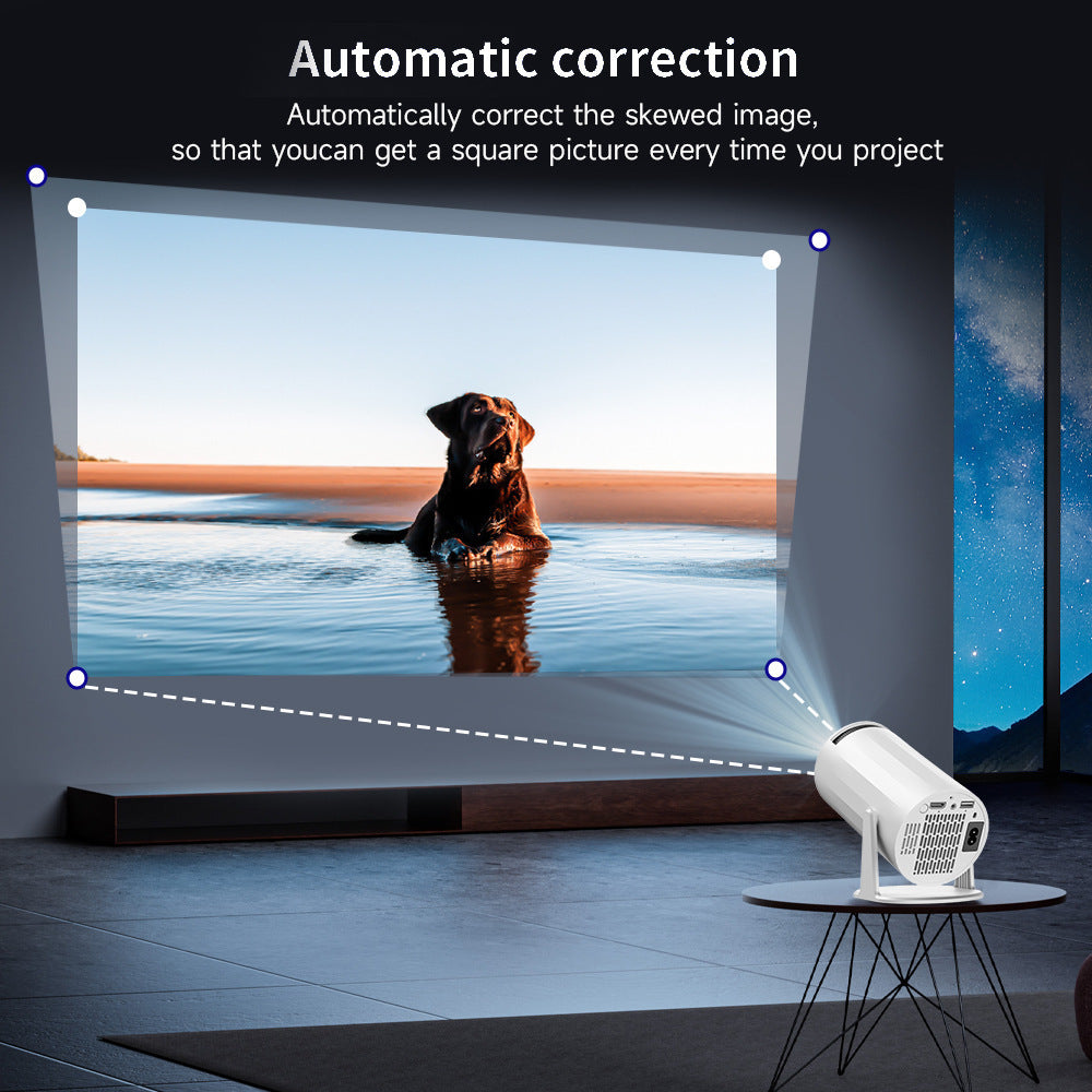 2025 Mini Projector 1080P Support 4K, 200ANSI Lumens WiFi 6 Bluetooth Portable Outdoor Projector with HDMI USB Dolby Audio