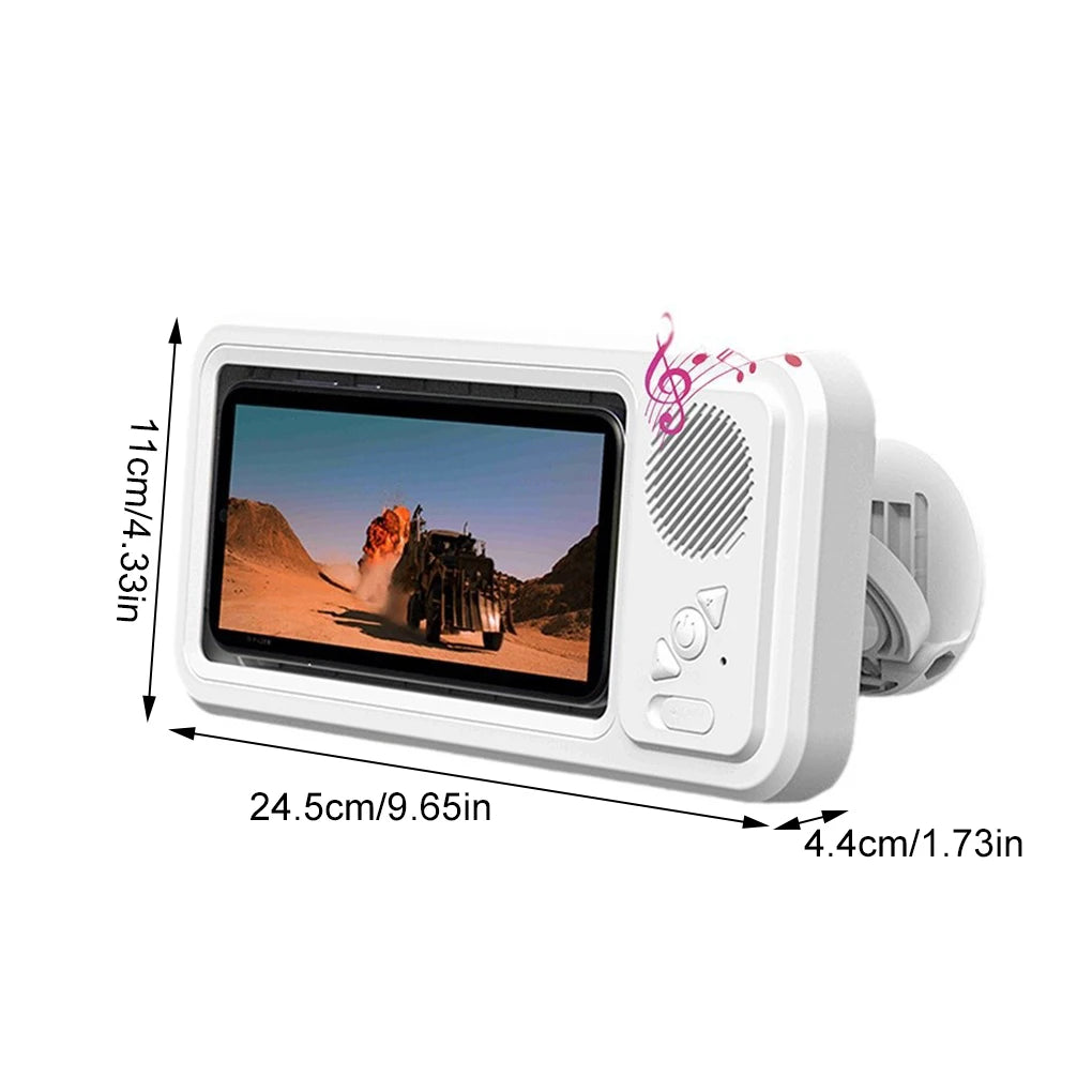 Bathroom Waterproof Mobile Phone Box Bluetooth Speaker Audio Bath TV Stand Mobile Phone Holder 360° Rotation Touch Screen