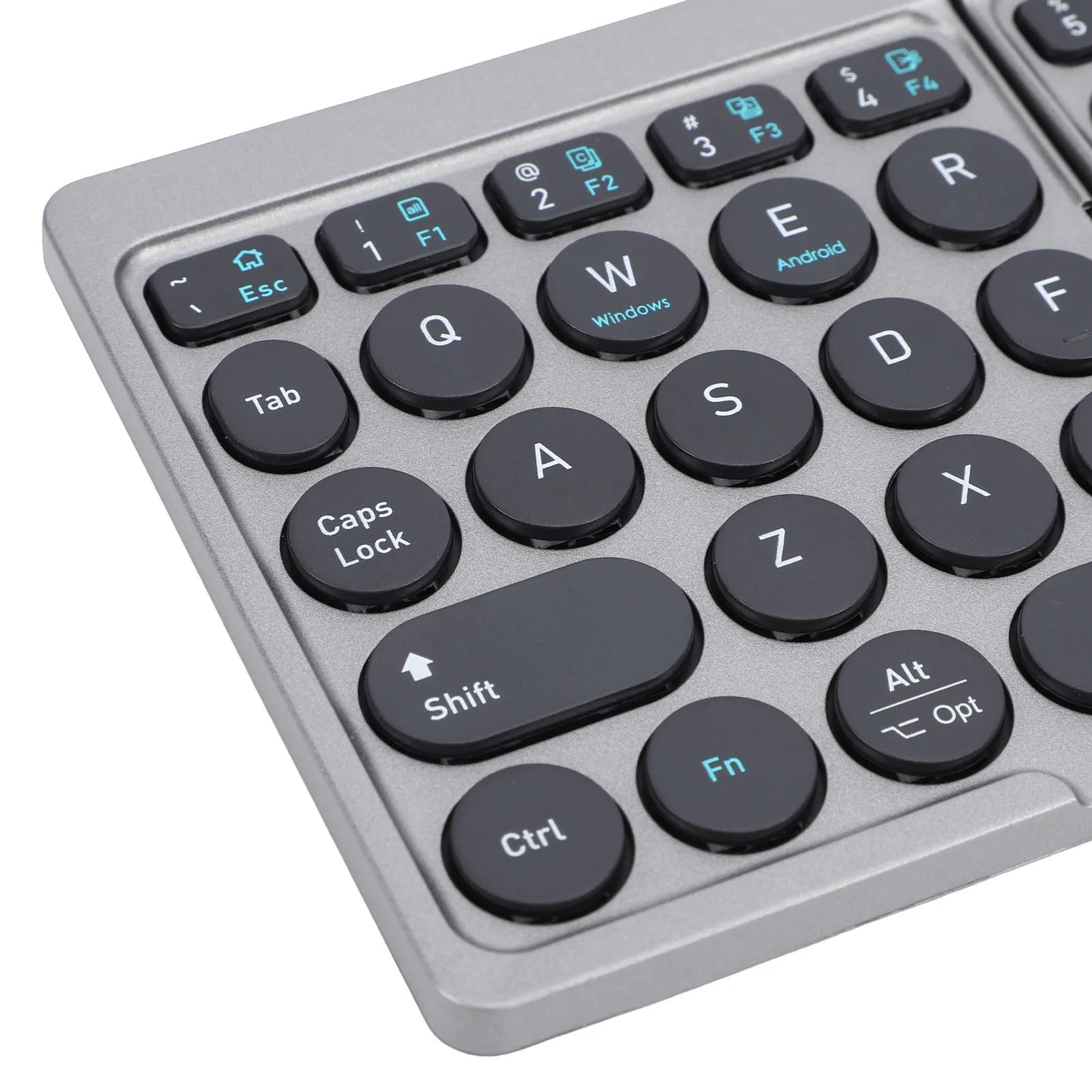 【HOT】Foldable Bluetooth Keyboard Portable Wireless Keyboard with PU Leather Cover Touchpad for Tablet Laptop Smartphone