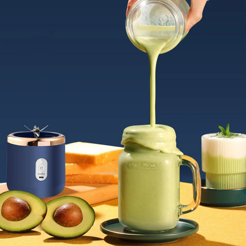 Portable Office Blender USB Fruit Mixer Fruit Juicing Cup 1800mAh Mini Blender Six Blades Mixing squeezed for Outdoor Travel