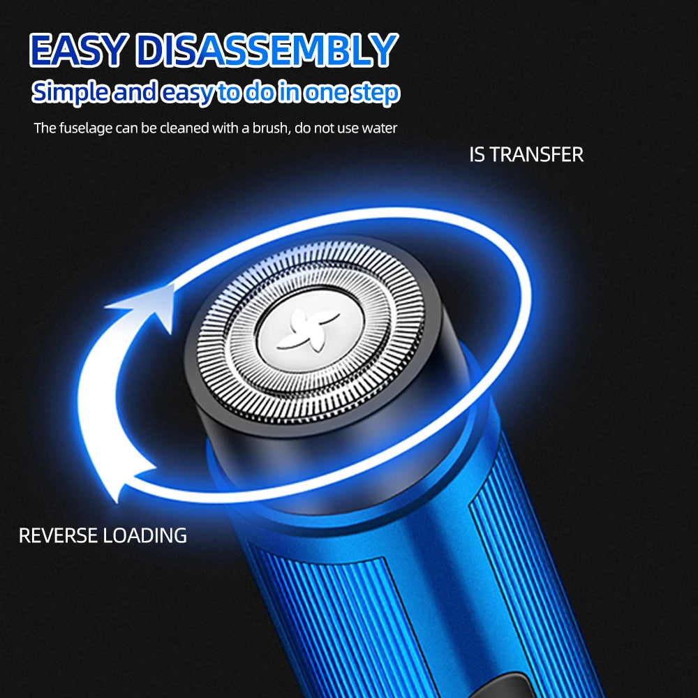 Mini Electric Shaver for Men – USB Rechargeable Foil Shaver with Travel Lock, Compact & Quiet for Business Trips & Daily Groomin