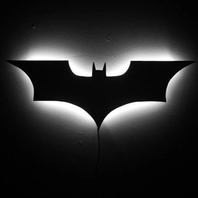 Creative 3D Bat Wall Lamp RGB Bedside Decorative LED Mirror Light with Remote Control for Bedroom Living Room Porch Passage