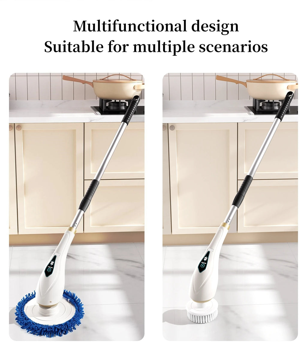 New  8-in-1 Electric Cleaning Brush Wireless Telescopic Handheld Household Kitchen Floor Bathroom 8 Heads Clean Scrubber Clean