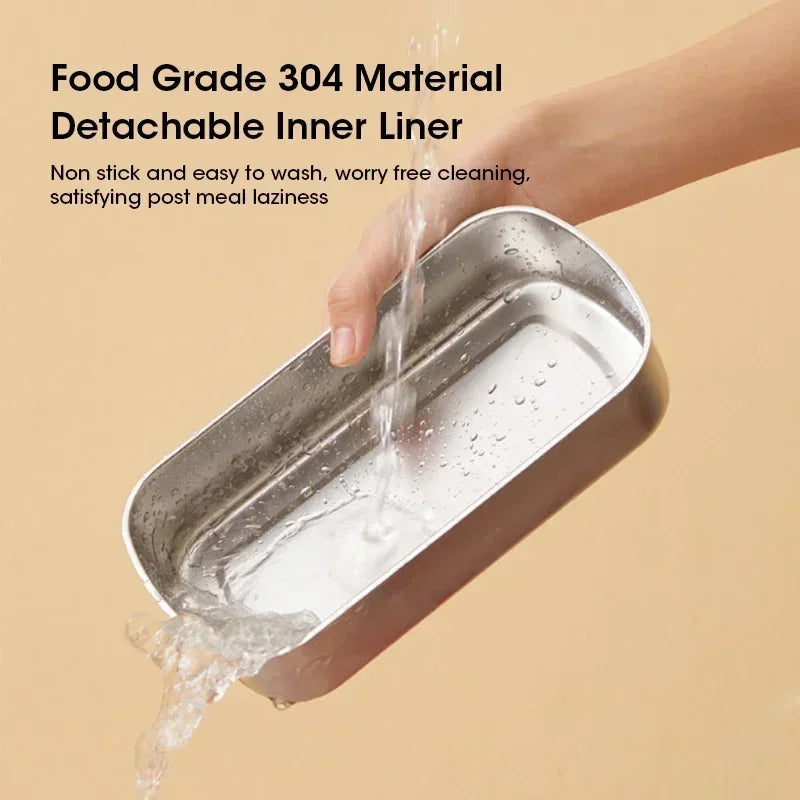 900ML Electric Lunch Box Portable Food Warmer With Heat Preservation For Office Worker Student Camping Heated Meal Box