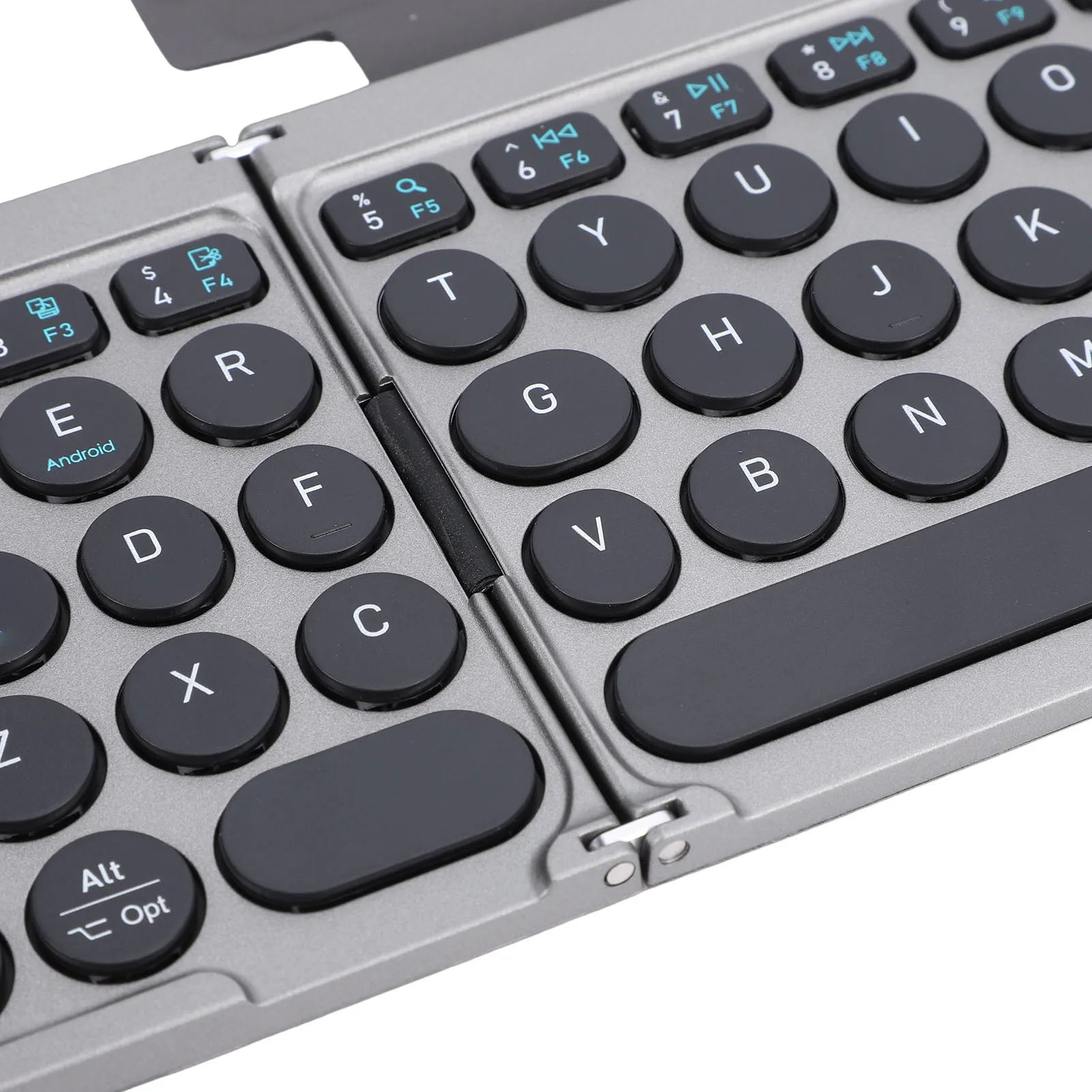 【HOT】Foldable Bluetooth Keyboard Portable Wireless Keyboard with PU Leather Cover Touchpad for Tablet Laptop Smartphone