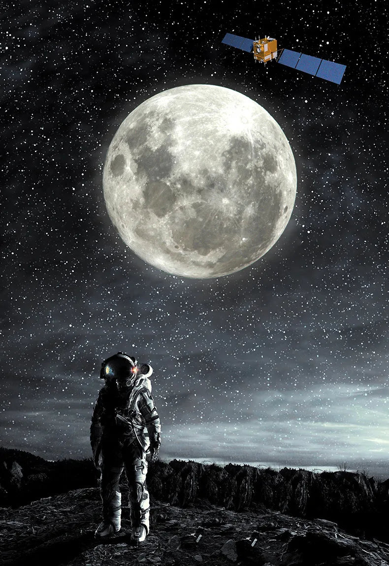 Moon Wall Light 3D Mural Earth Wall Light Hallway Gallery Mural Art Background Decoration Kid Bedroom Bedside Led Light