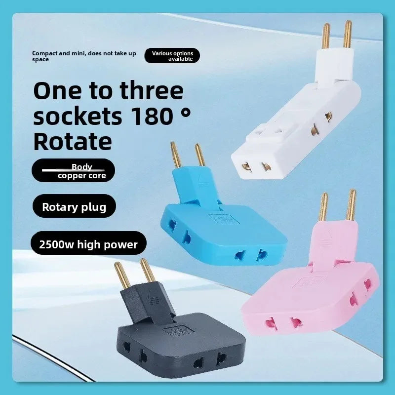 1pc New Electrical Outlet Extender Seat Extender - Power Socket Extender In Three Specification Rotatable Folding Portable Tonfa