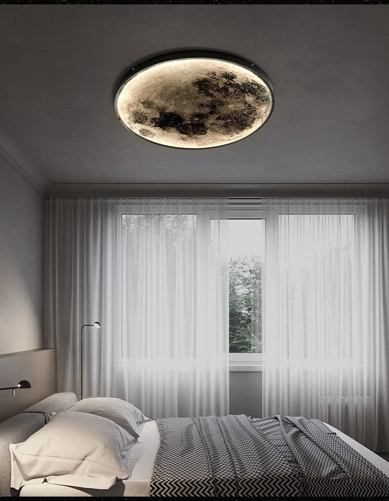 Moon Wall Light 3D Mural Earth Wall Light Hallway Gallery Mural Art Background Decoration Kid Bedroom Bedside Led Light
