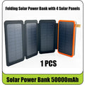 Solar Power Bank 50000mAH Folding Solar Panels 5V 2A USB Output Portable Outdoor Camping Sun Power For IPhone Android
