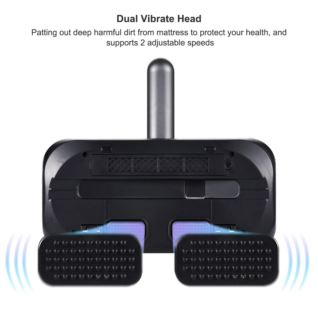 Compact Mattress Vacuum Cleaner 100W Handheld Cordless UV Bed Vacuum Cleaner 8000Pa Strong Suction 2 Speeds Adjustable for Clean
