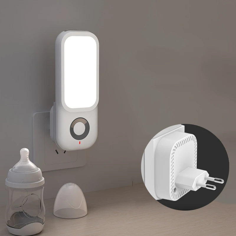 LED Motion Sensor Night Light Wireless Charging Flashlight for Bedroom Corridor Porch Bathroom Hallway Dusk to Dawn Wall Mount