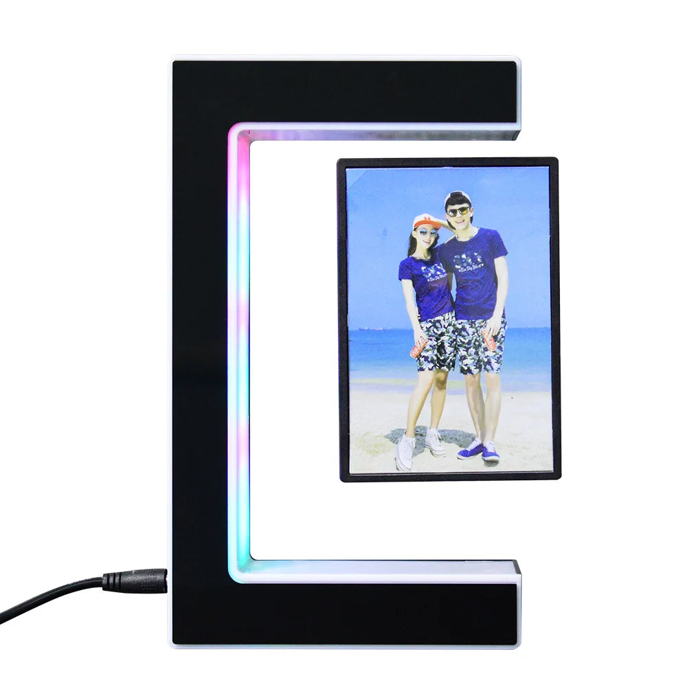 Magnetic Levitating Picture Photo Frame Creative Night Light With Led Lights Display Birthday Christmas Gift