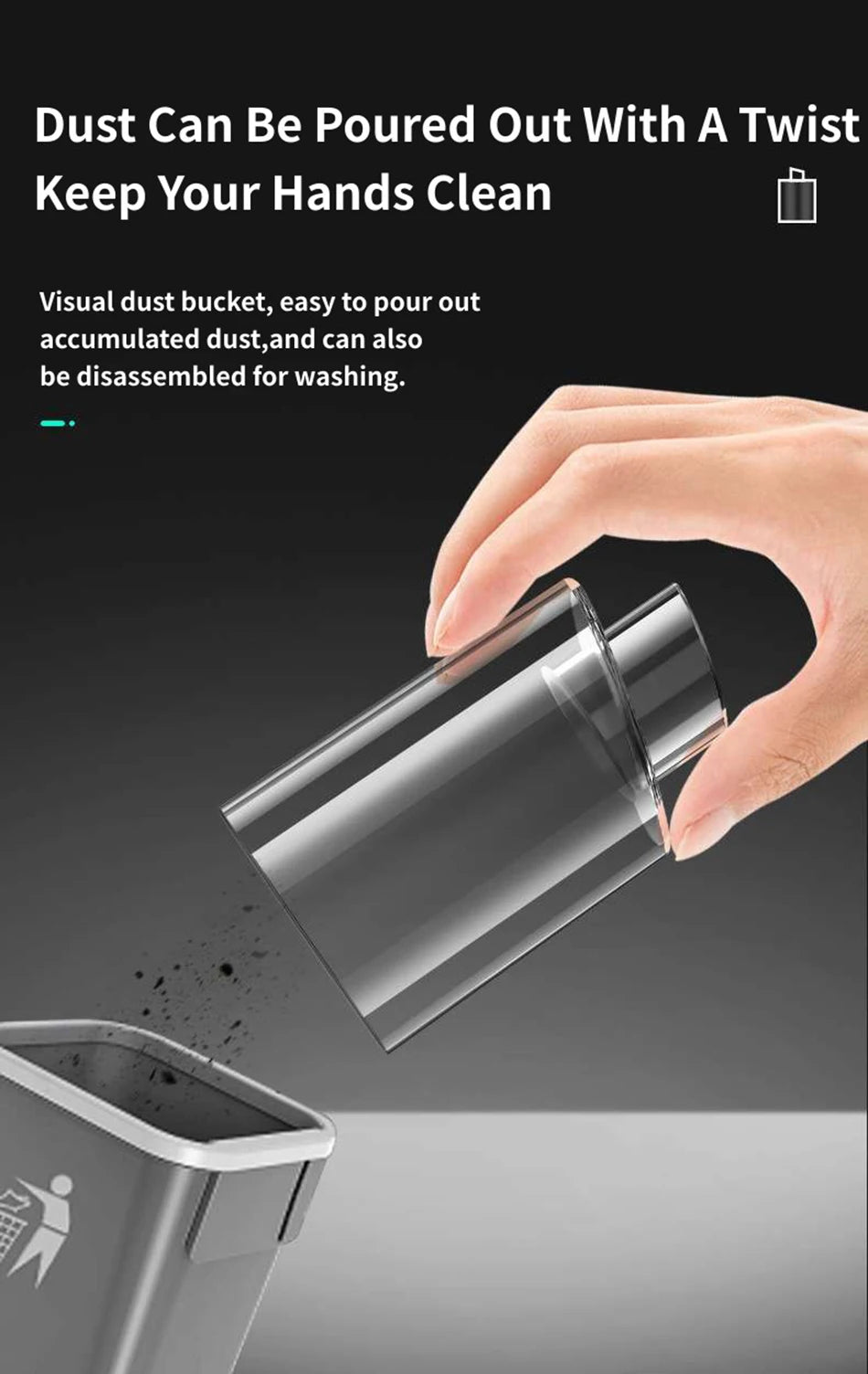Wireless Mini Vacuum Cleaner 15000PA High Power 120W Cordless Handheld Robot Dust Blower for Car Home Pet Hair
