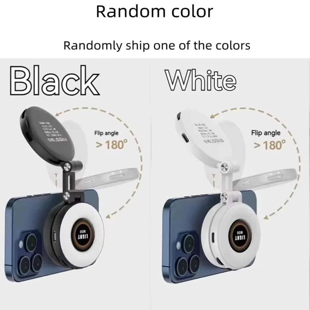 Roreta Magnetic Fill Light Mini Selfie Ring Fill Light 3 Mode with Led Light Universal for Smartphone Iphone Android photography