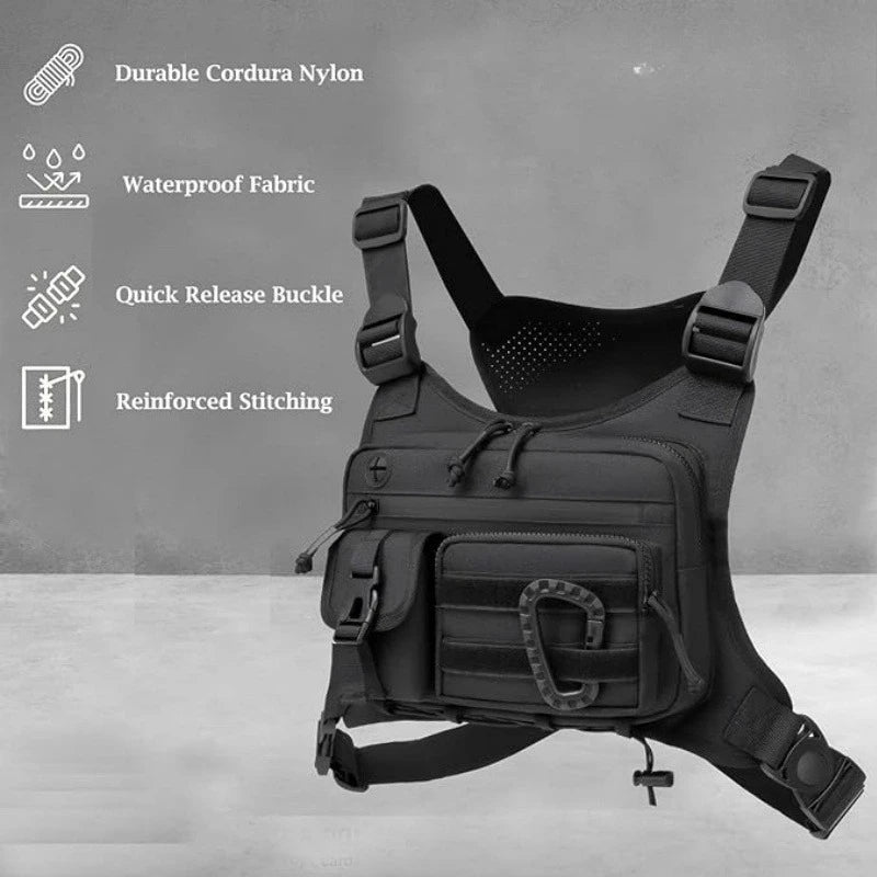 Outdoor Tactical Vest Multi-Functional Sports Vest Backpack Men's Tactical Chest Bag for Hunting Camping Traveling
