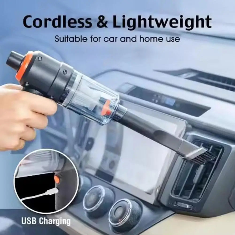 Mini Car Wireless Vacuum Cleaner Portable Strong Suction Household Cleaning Equipment Handheld Dust Collector Car Dust Blower
