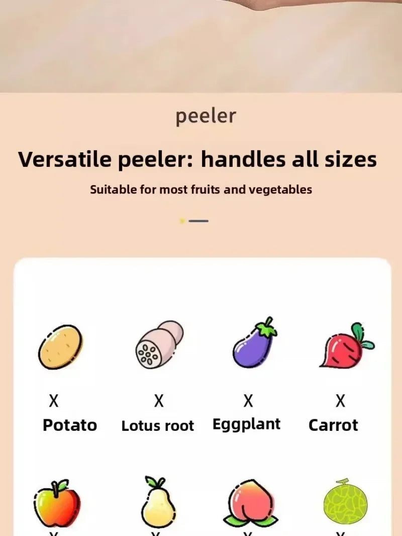 Multi-functional Fruit Vegetable Peeler with Peel Storage No Splashing Hanging Design Easy To Clean Potato Eye Remover Kitchen