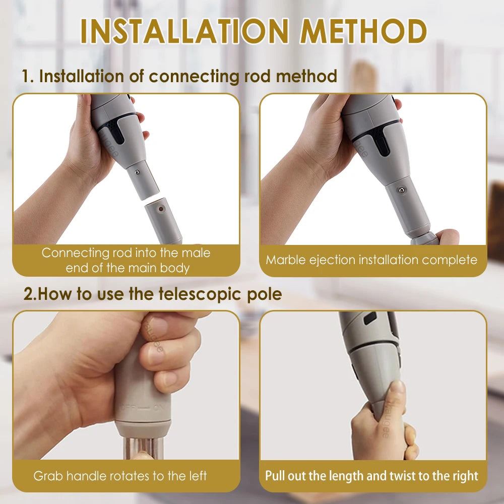 Electric Cleaning Brush Multifunctional Household Cleaning Brush Handheld Shower Scrubber Bathroom Kitchen Spin Scrubber