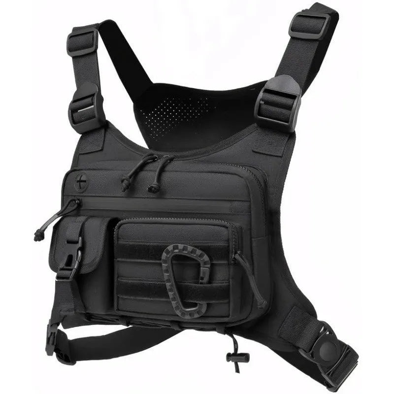 Outdoor Tactical Vest Multi-Functional Sports Vest Backpack Men's Tactical Chest Bag for Hunting Camping Traveling