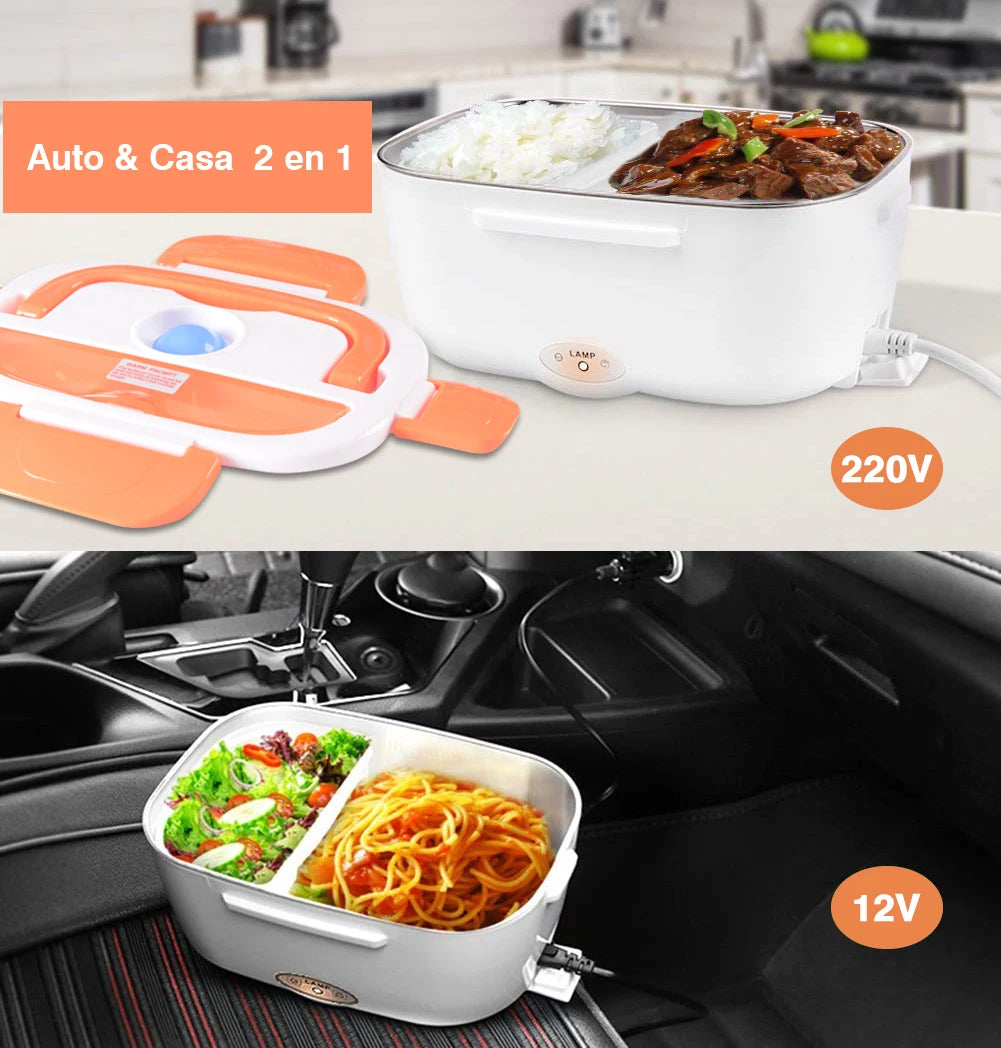 3-in-1 Electric Lunch Box Warmer - Fast Heating 12V/24V/110V Portable Food Container for Adults, Truck Drivers &Office Workers