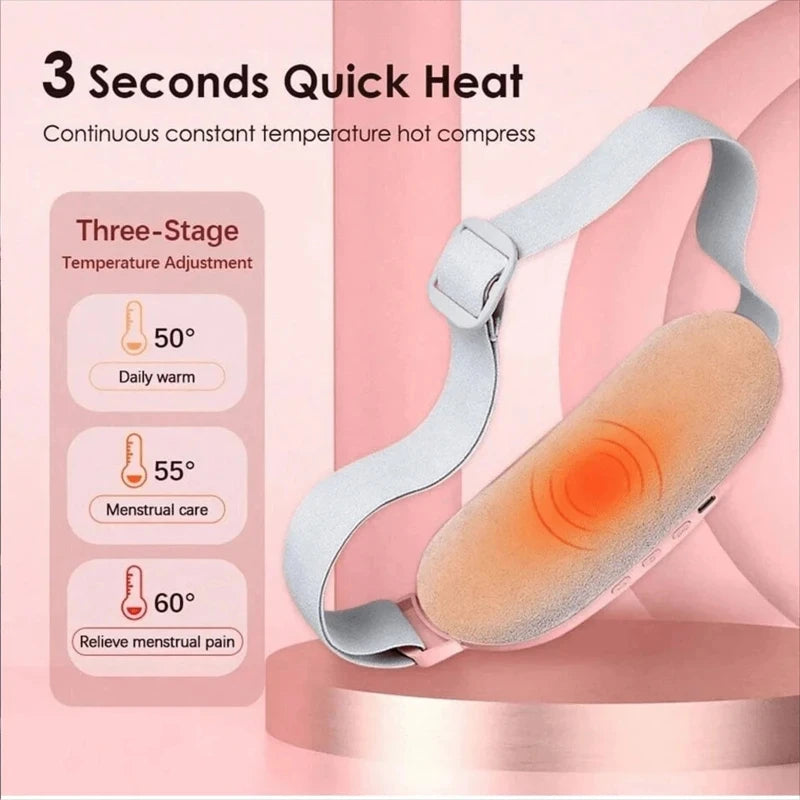 Electric Menstrual Heating Belt for Women Adjustable Waist Heating Pad Warm Massage Comfort Care Portable Home Use Device
