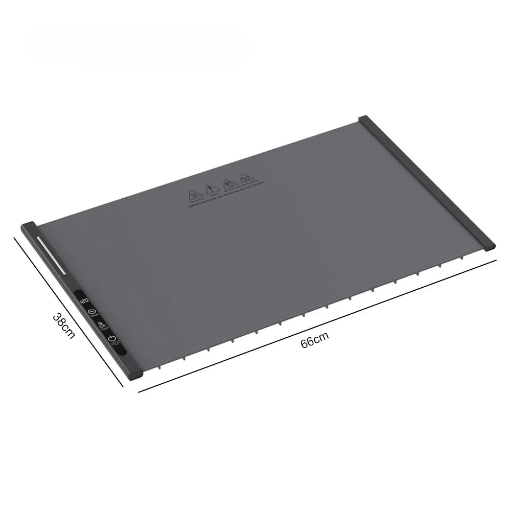 Electric Food Warmer Plate Foldable Warming Tray Plate Warmer Mat Food Fast Heating Portable Electric Warming Tray 8 Tem Setting