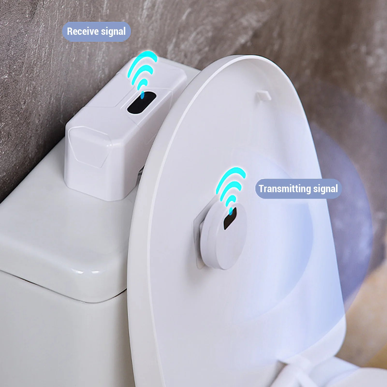 Automatic Toilet Flusher Touchless Toilet Flush Kit USB Rechargeable Versatile 20cm Sensing Distance IPX6 Water Proof for Home