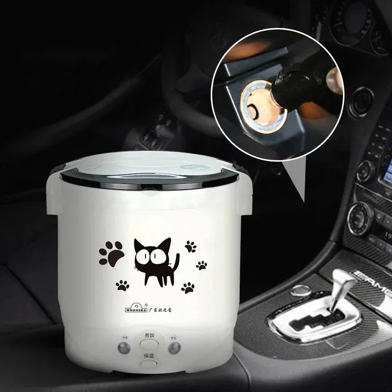 Electric Mini Rice Cooker - Portable MultiCooker for Household, Small Size Rice Cooker for 1-2 People