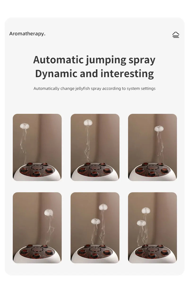 Jellyfish Air Humidifier With Colorful Gradient Lights Essential Oil Diffuser Ultrasonic Mist Maker Fogger Aroma Diffuser