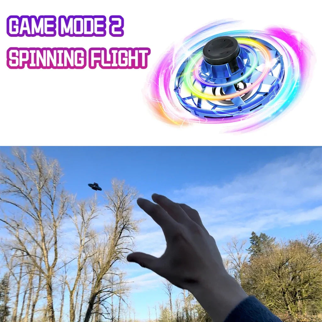 NEW Flying LED Fidget Spinner Fidget Spinning Spinner, Spinning Ball, Light-emitting Floating Aircraft Stress-relieving Wonder