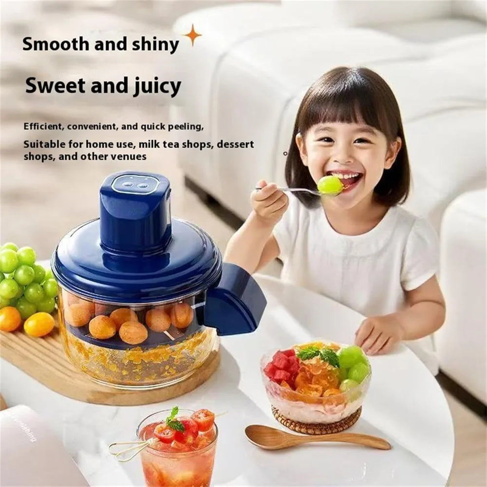 Rechargeable Fruit Peeler Fruit and Vegetable Electric Peeler Peeler Suitable for Grapes, Cherry Tomatoes, Garlic, Fruit Tools