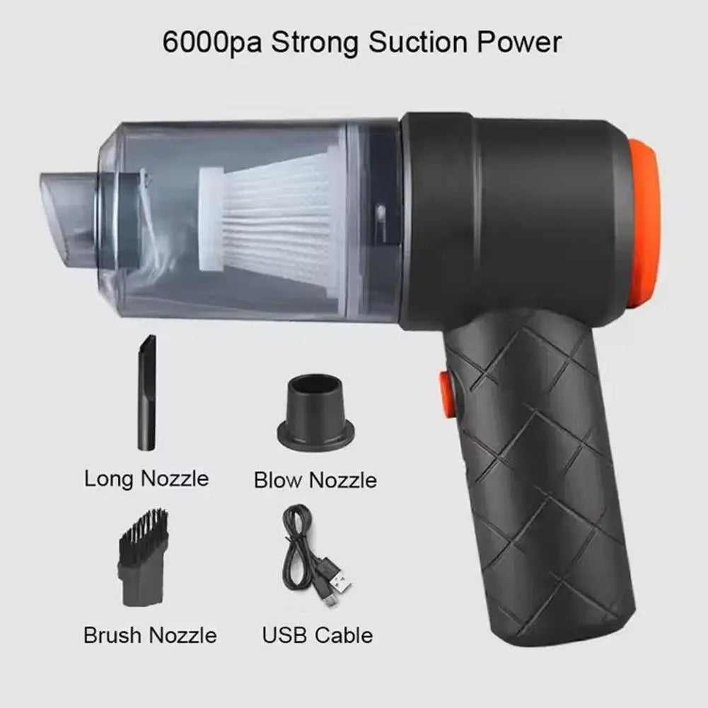 Mini Car Wireless Vacuum Cleaner Portable Strong Suction Household Cleaning Equipment Handheld Dust Collector Car Dust Blower