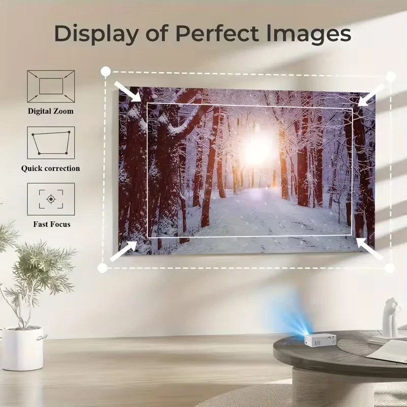 Portable Mini Projector 320x240P HD (Support 1080P Input), 20 ANSI Lumens, Manual Focus, HDMI USB AVome Family Theater Projector