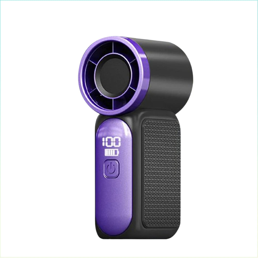 Portable Mini Handheld Fan 3000mAh High Speed Turbo LED Display 100 Adjustable Settings USB Rechargeable Desk Fan Travel