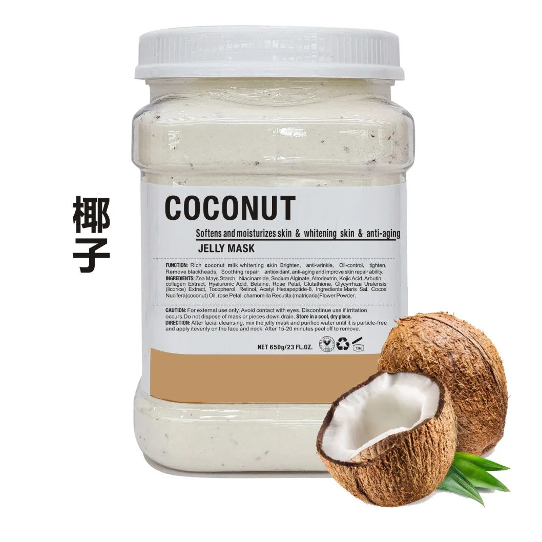500g/650g Milk Seaweed Jelly Mask Powder Small Particles Marine Algae Moisturizing Mask Mud Softening Skin Improving Roughness