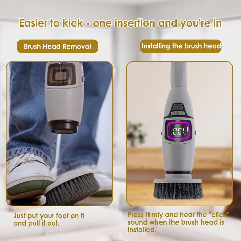 Electric Cleaning Brush Multifunctional Household Cleaning Brush Handheld Shower Scrubber Bathroom Kitchen Spin Scrubber