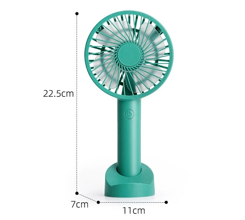 Multi-Purpose USB Desk Fan - 3-in-1 Portable Rechargeable Handheld Fan for Office, Home, Dorm Rooms & Outdoor Activities