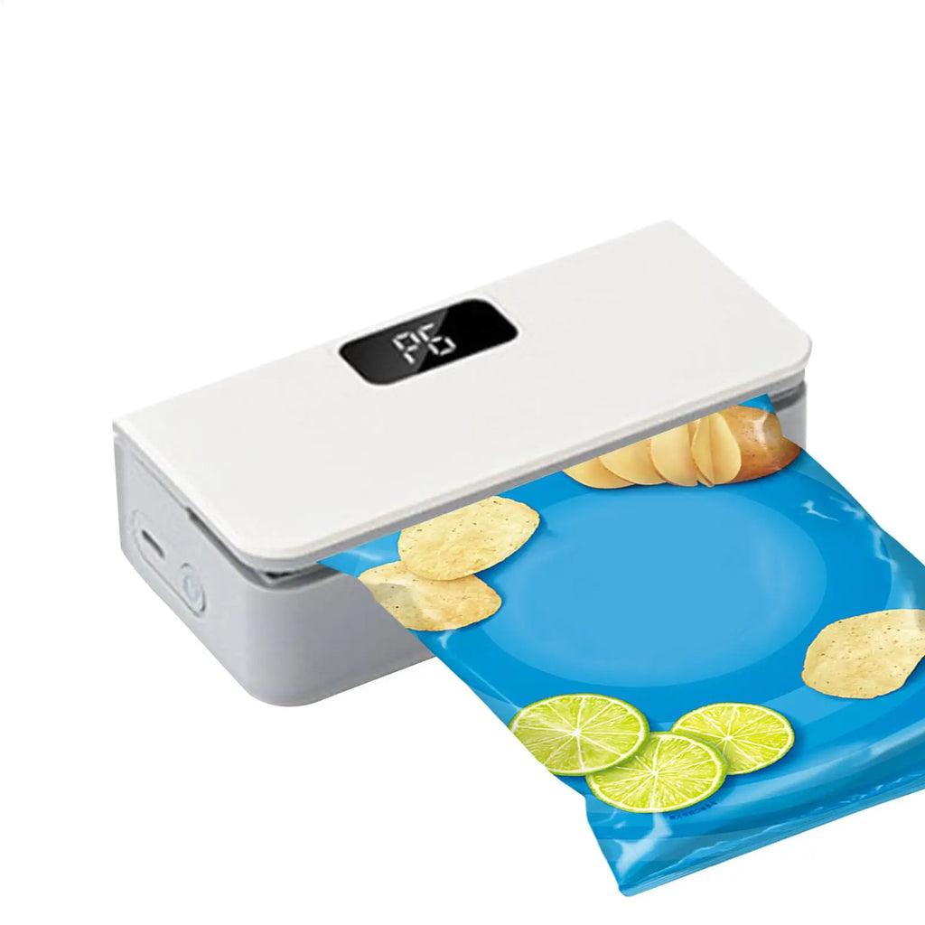 Mini Sealer 6-Mode Rechargeable Magnetic Heat Sealer with Cutter Electric Handheld Bag Sealing Machine for Home Kitchen Packagin