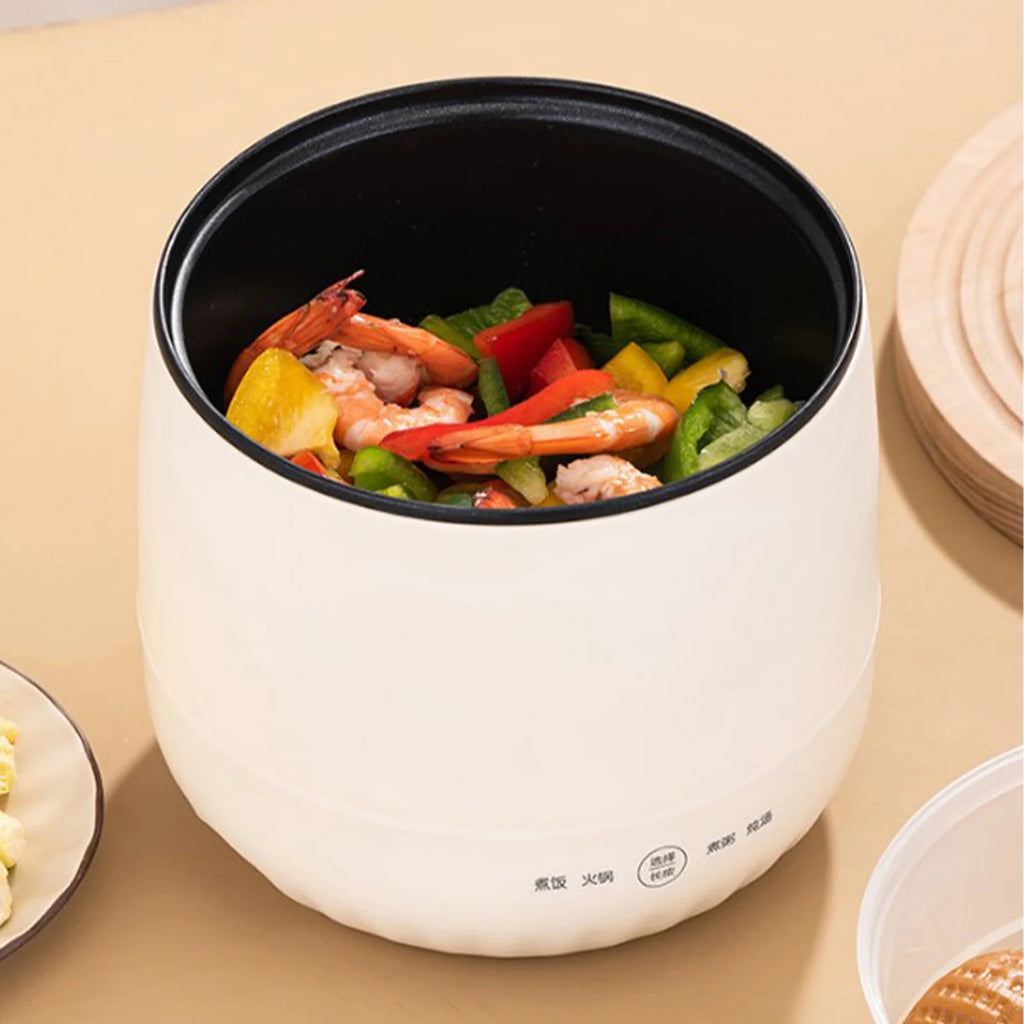 Mini Rice Cooker 1.8L Non Stick Smart Electric Rice Cooker for Grain Soup Porridge Stews