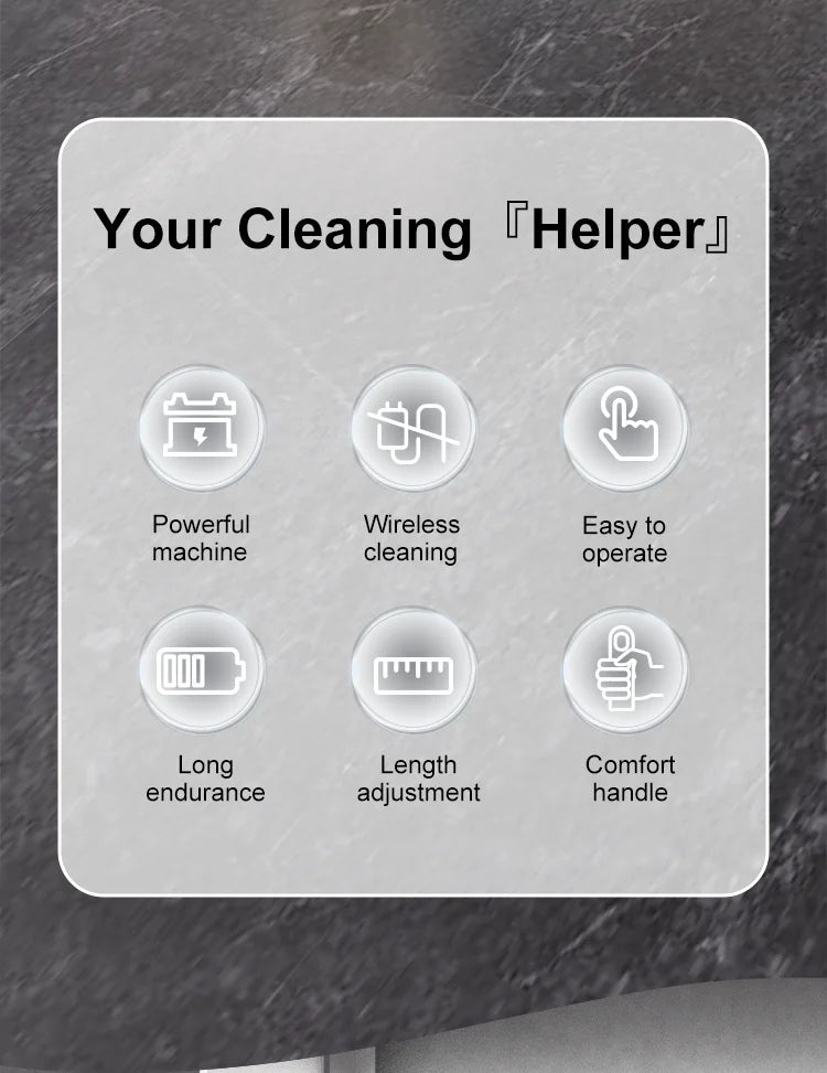 New  8-in-1 Electric Cleaning Brush Wireless Telescopic Handheld Household Kitchen Floor Bathroom 8 Heads Clean Scrubber Clean