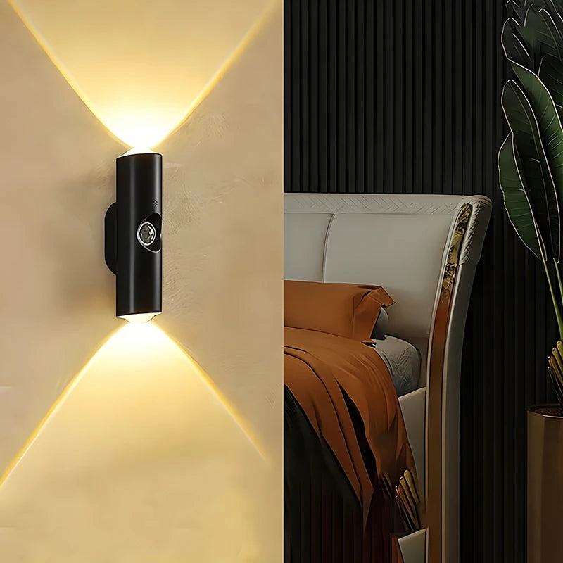 LED Motion Sensor Lights with 3 Color Modes USB Rechargeable Smart Sensor Wall Lights for Stairs Closets Doorways Night Lights