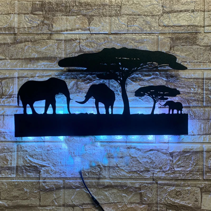 3D Creative LED Luminous Wall Lamp Interior Decoration Background Atmosphere Light USB Colorful Night Light