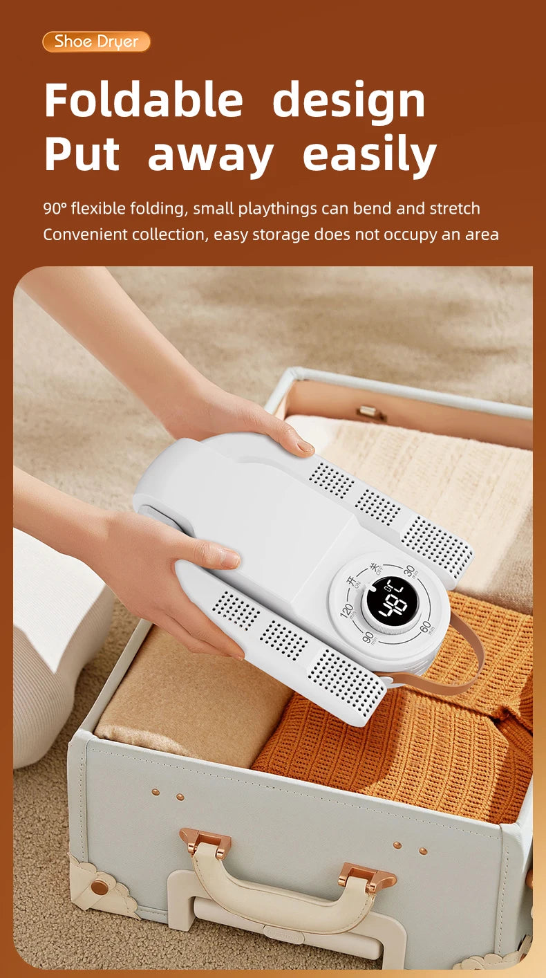 Household Shoe Warmer Heater Quick Drying Deodorizing Sterilizing Shoe Dryer Intelligent Timer Shoe Dryer Adjustable Dryer