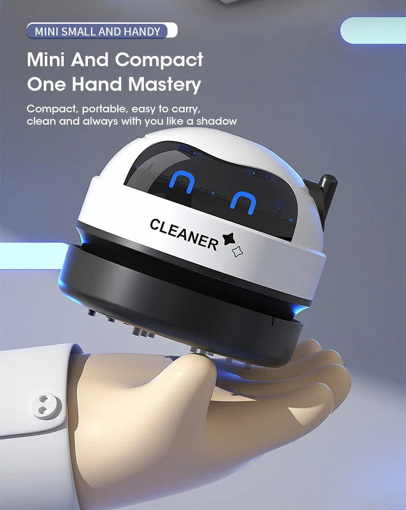Mini Vacuum Cleaner Portable Desk Table Dust Vacuum USB Handheld Table Sweeper Hair Pencil Crumbs Cleaning Tool Vacuum Cleaner