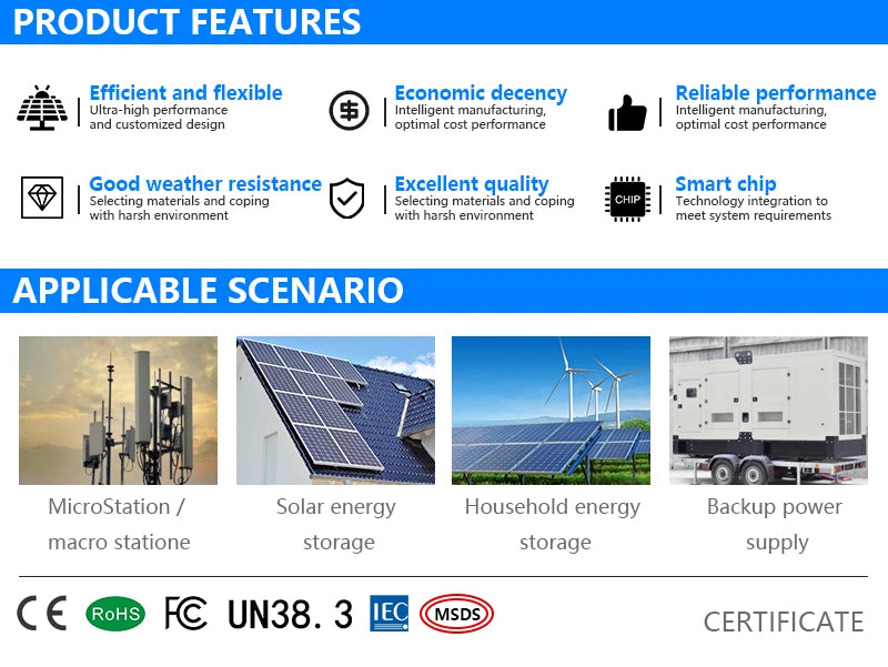 LiFePO4 48V 300AH 15KWH Battery 51.2V 100AH 200AH Lithium Solar Battery 6000+ Cycles With 16S 200A BMS For Inverter  EU Stock